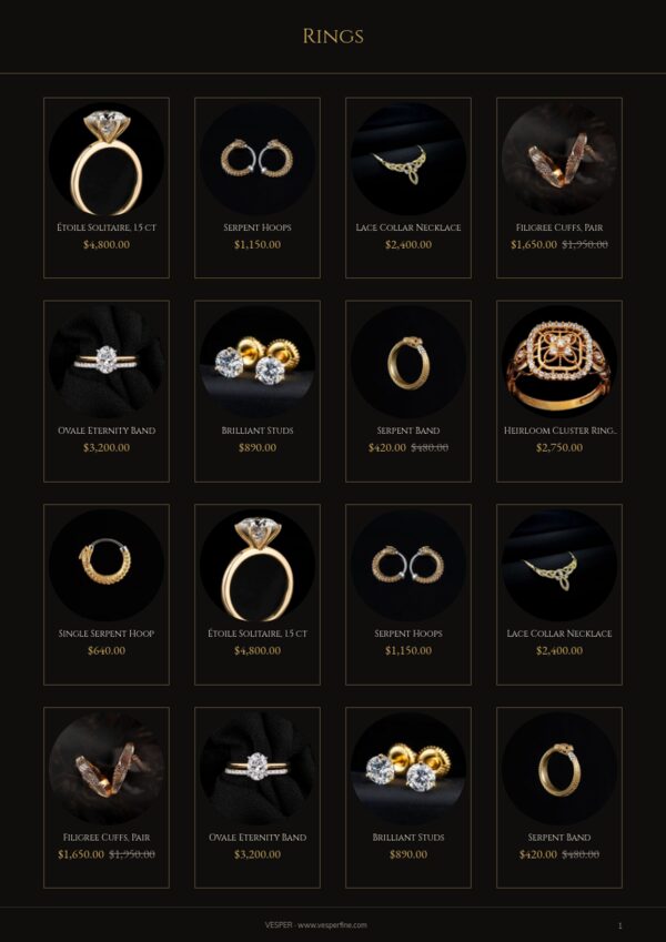 Jewelry & Accessories — product page, 4 × 4 grid