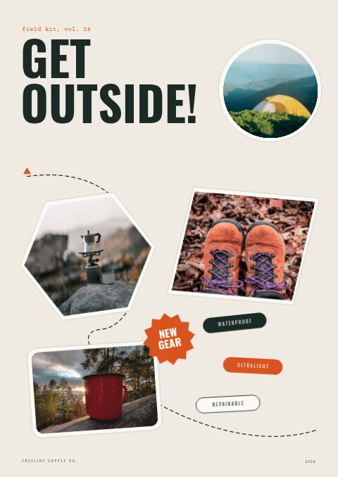 Outdoor & Adventure — Cover · sticker page