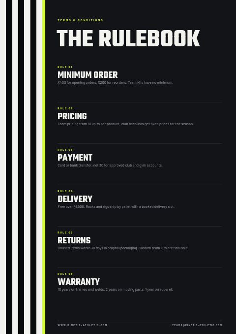 Sports & Fitness — Notes / Terms page