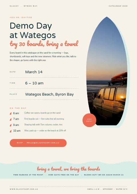 Surf & Beach — Event / Launch page