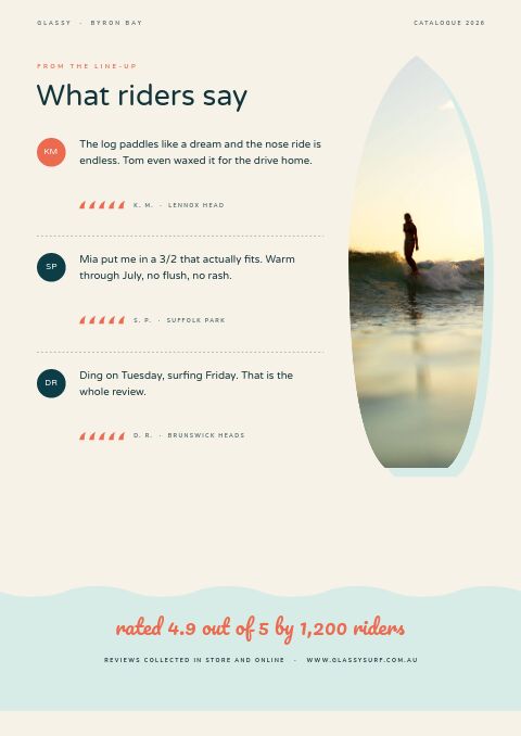 Surf & Beach — Testimonials page