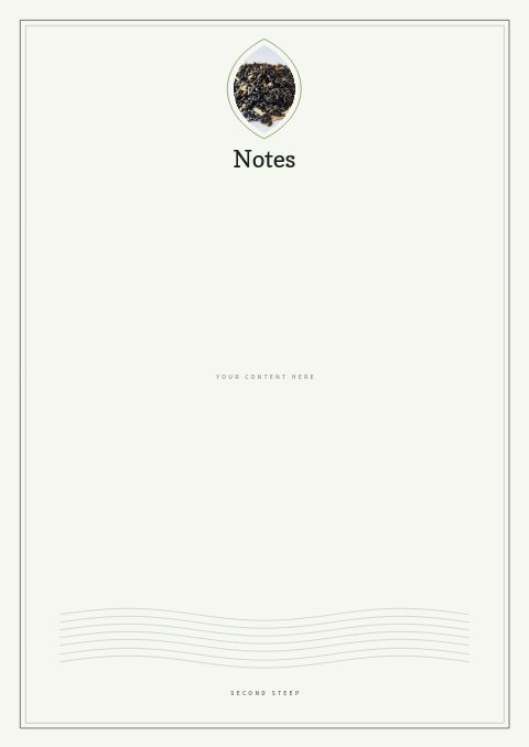 Tea & Botanicals — Framed Blank page