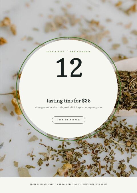 Tea & Botanicals — Promo / Sale page
