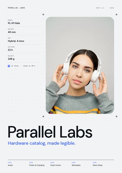 Electronics & Tech catalog template cover