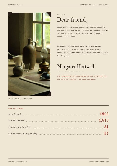 Vintage & Antiques — Welcome / About page
