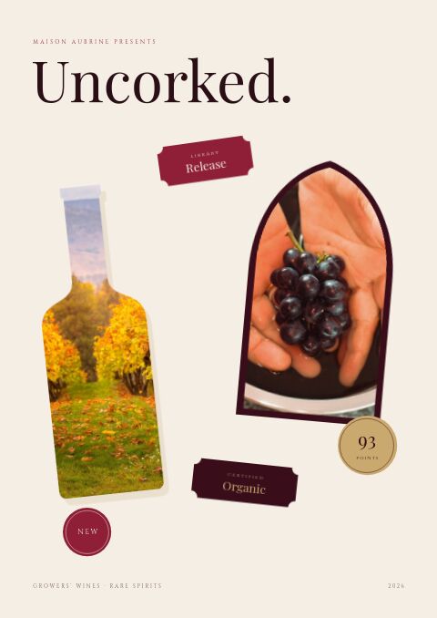 Wine & Spirits — Cover · sticker page