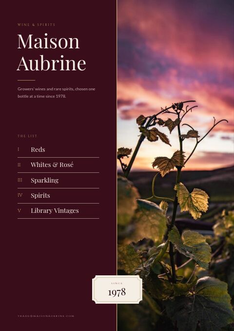 Wine & Spirits — Cover · split page