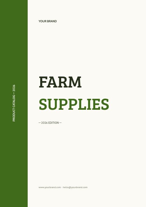 Agricultural Supplies catalog template cover