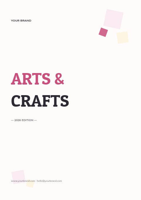 Arts & Crafts catalog template cover
