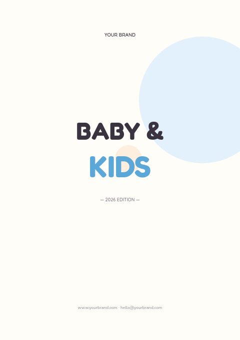 Baby & Kids catalog template cover