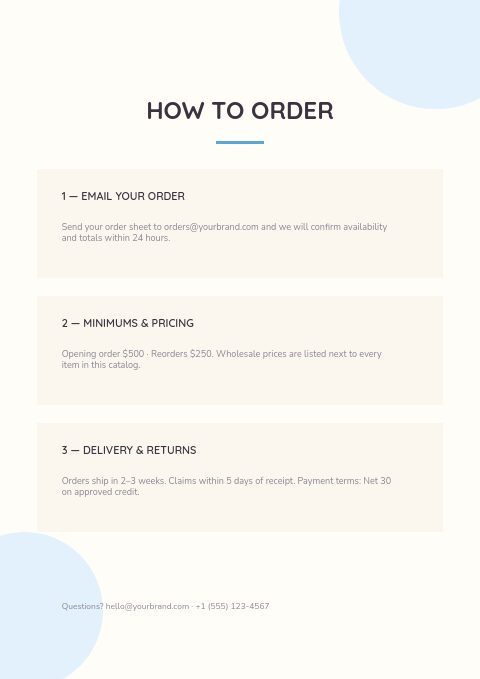 Baby & Kids — How to order page