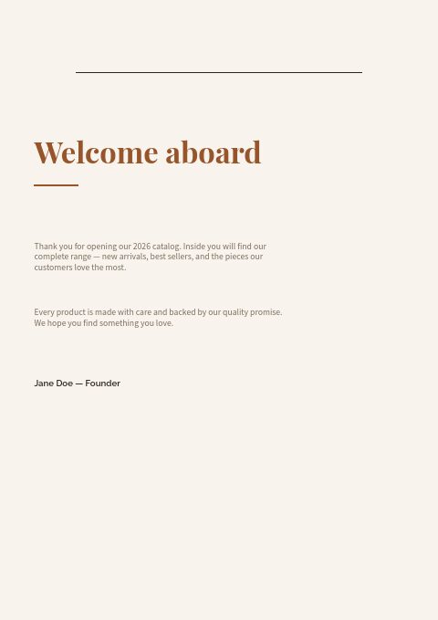 Bags & Luggage — Welcome page