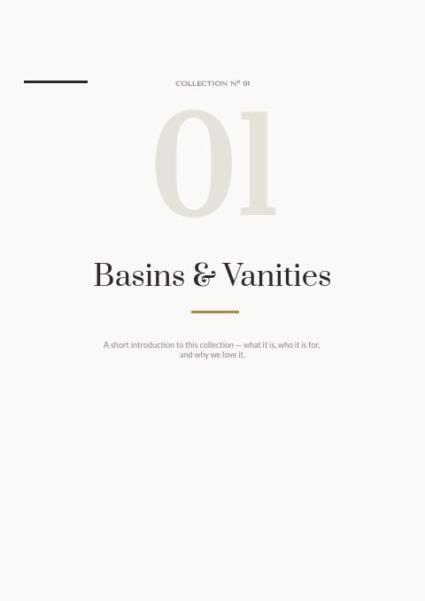 Bathroom Fixtures — Divider page