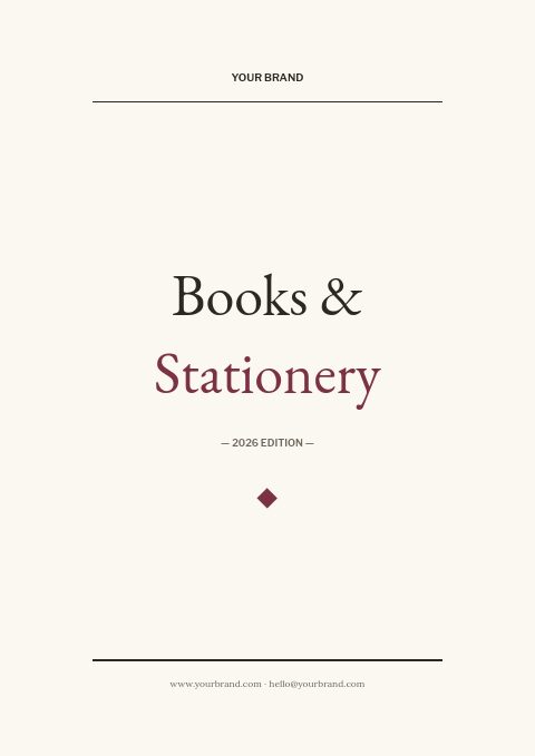 Books & Stationery catalog template cover
