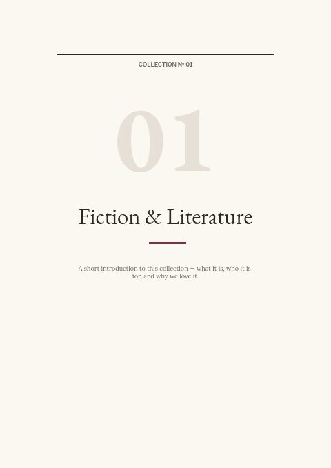 Books & Stationery — Divider page