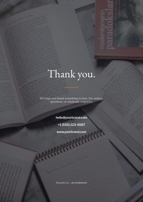 Books & Stationery — Back page page