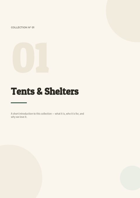Camping & Hiking — Divider page