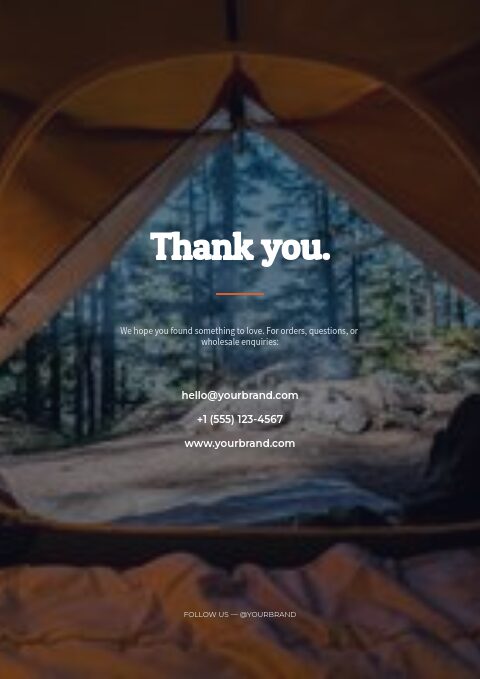 Camping & Hiking — Back page page