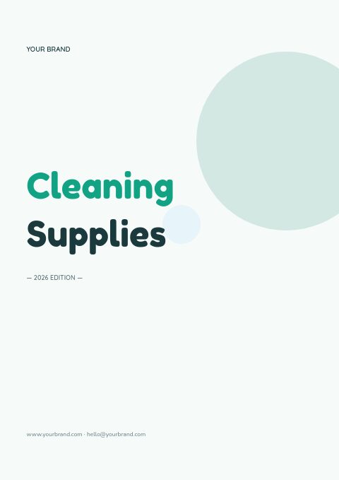 Cleaning Supplies catalog template cover