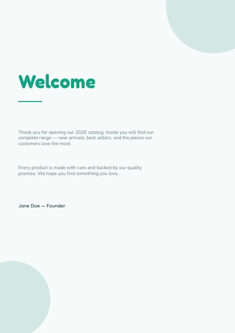 Cleaning Supplies — Welcome page