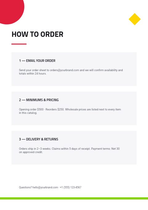 Cycling — How to order page