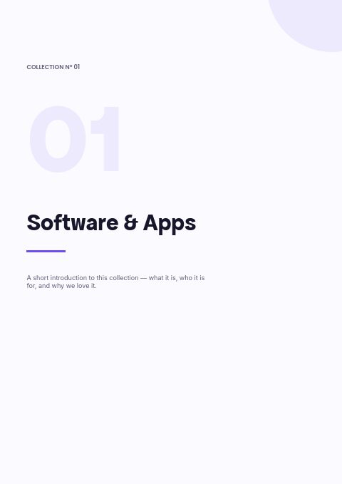 Digital Products — Divider page
