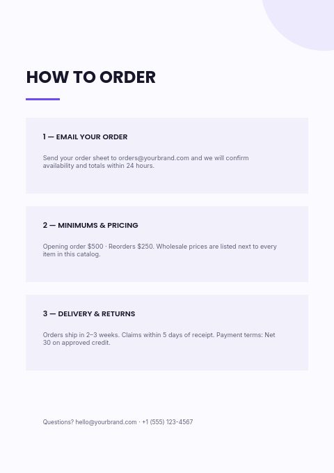 Digital Products — How to order page