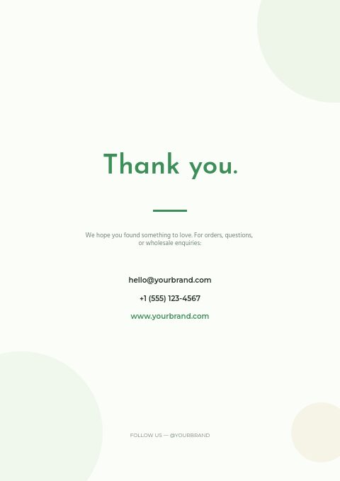 Eco-Friendly Products — Back page page