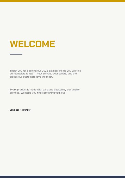 Electrical Supplies — Welcome page