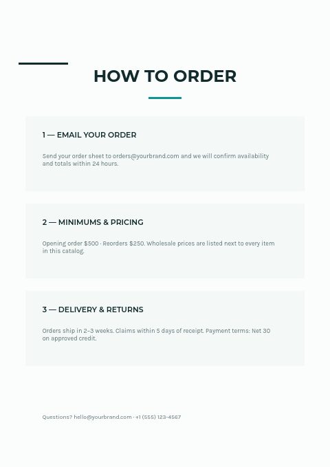 Eyewear — How to order page