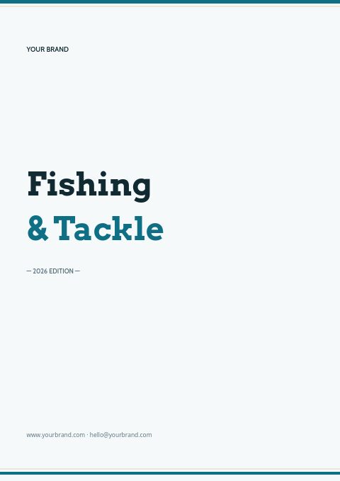 Fishing catalog template cover