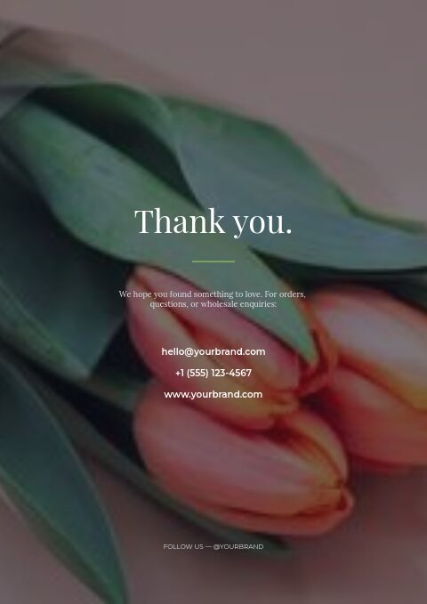 Flowers & Gifts — Back page page