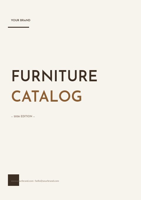 Furniture catalog template cover