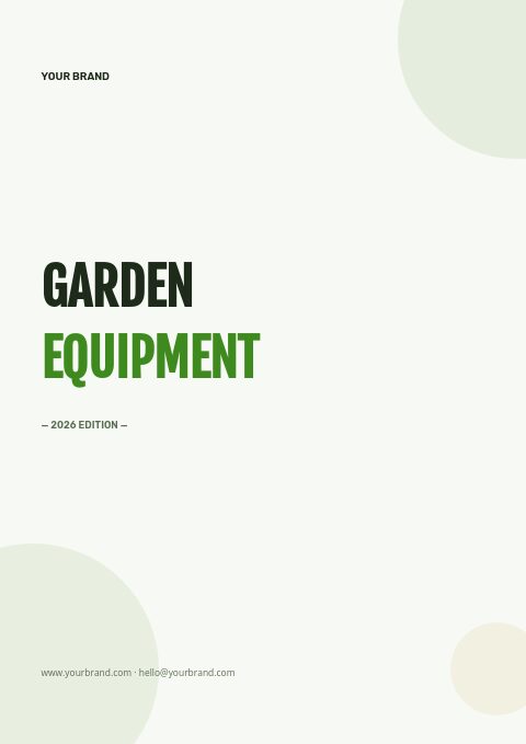 Garden Equipment catalog template cover