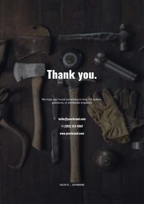 Hardware & Tools — Back page page