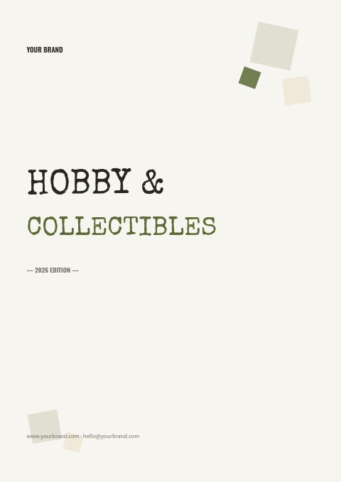 Hobby & Collectibles catalog template cover