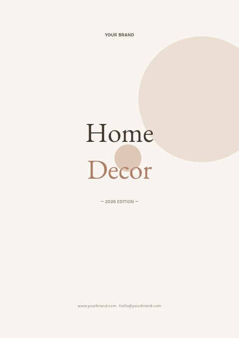 Home Decor catalog template cover