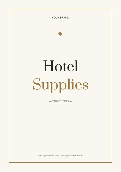 Hotel Supplies catalog template cover