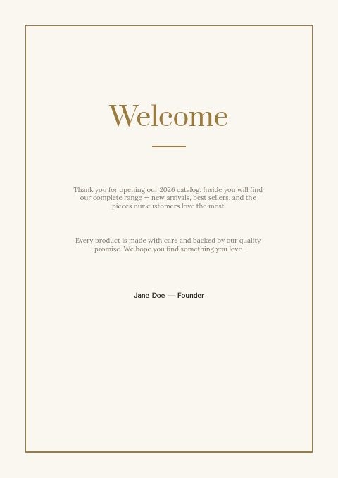Hotel Supplies — Welcome page
