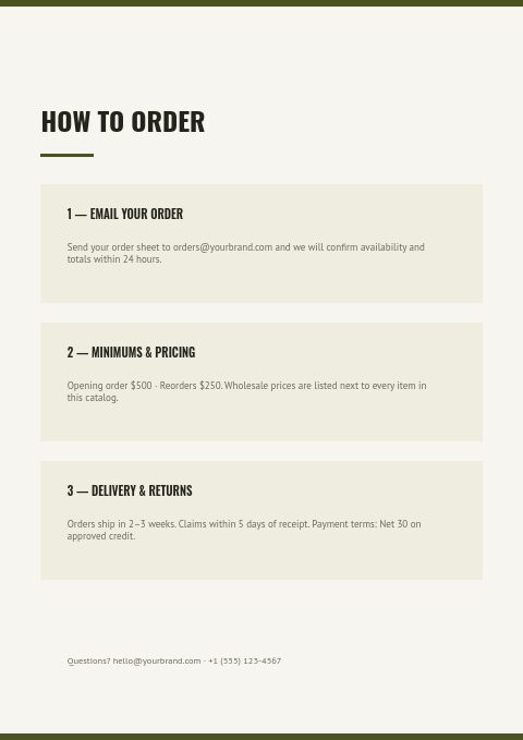Hunting — How to order page