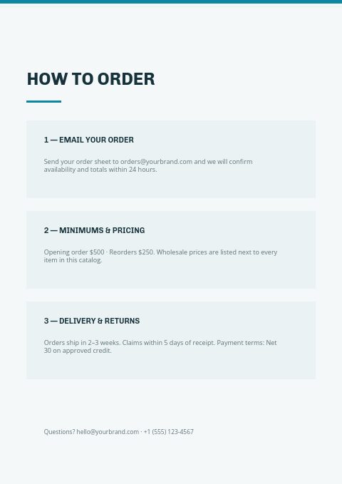 HVAC Supplies — How to order page