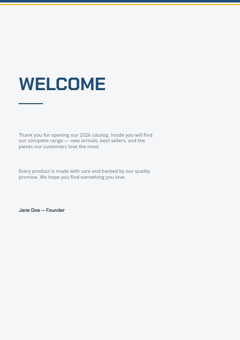 Industrial Supplies — Welcome page