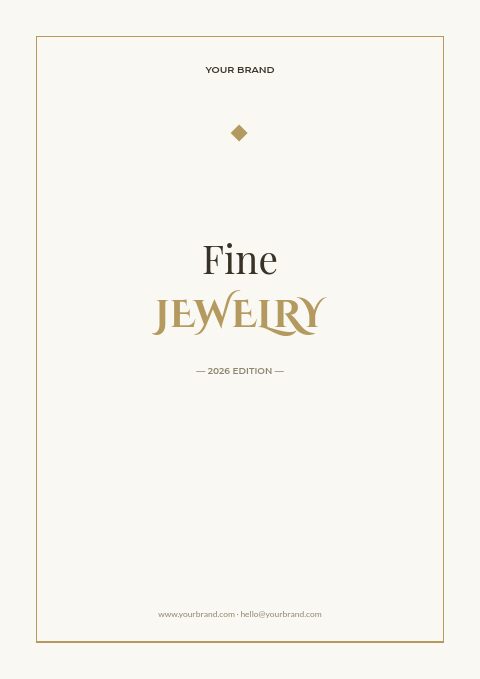 Jewelry catalog template cover