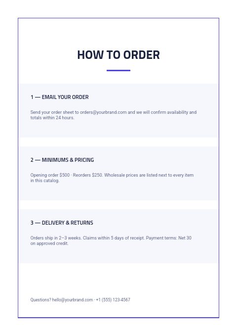 Laboratory Equipment — How to order page