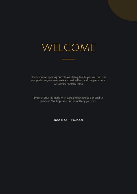 Lighting — Welcome page