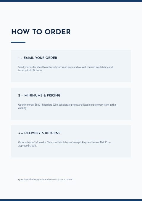 Marine & Boating — How to order page