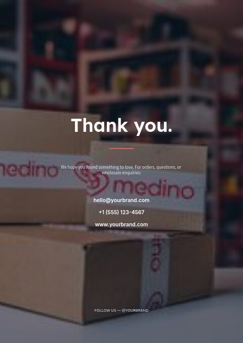 Medical Supplies — Back page page