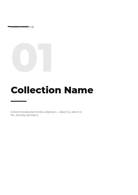 Minimal Mono — Divider page