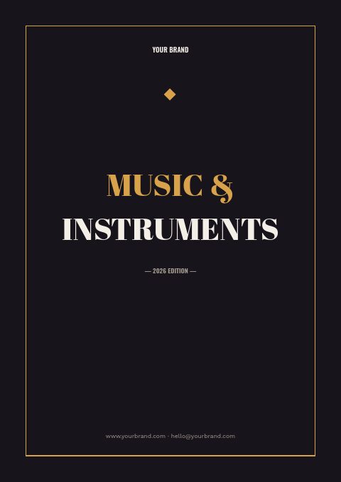 Music & Instruments catalog template cover