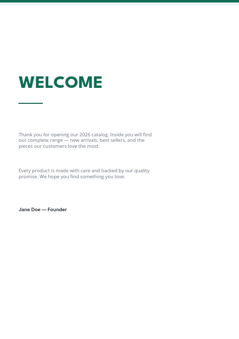 Office Supplies — Welcome page